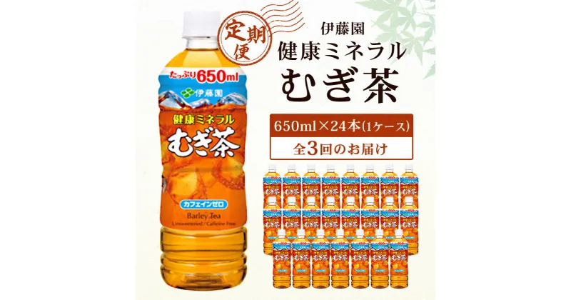 【ふるさと納税】【毎月定期便】伊藤園 健康ミネラル麦茶650ml 24本(1ケース)全3回【配送不可地域：離島・沖縄県】【4003275】