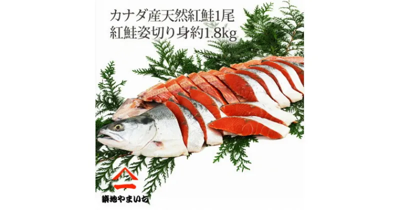 【ふるさと納税】天然紅鮭 1尾姿切身 甘塩 約1.8kg【配送不可地域：離島】【1429656】