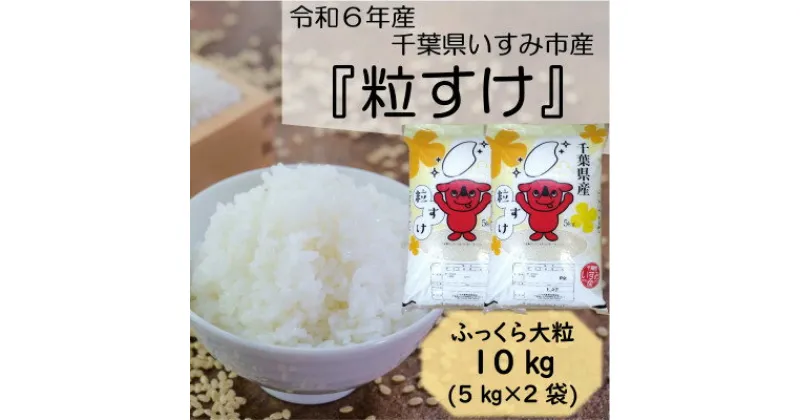 【ふるさと納税】【令和6年産米】　ふっくら大粒　千葉県いすみ市産粒すけ　精米10kg(5kg×2袋)【1546627】