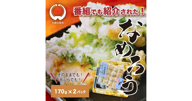 【ふるさと納税】＜なめろう＞あじのたたき 九十九里の浜のおばちゃん料理！ 170g×2個パック なめろう 鯵 あじ 千葉県産 大網白里市 九十九里 送料無料 B002