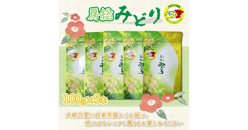 【ふるさと納税】【ちばエコ農産物認証茶葉】房総みどり5本セット お茶 緑茶 日本茶 茶葉 千葉県産 大網白里市 ちばエコ農産物 送料無料 H001