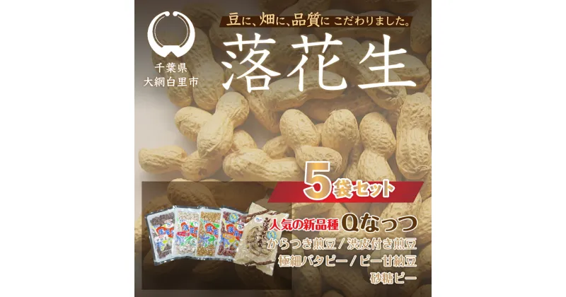 【ふるさと納税】千葉県 大網白里市産 落花生5袋セット 落花生 おつまみ 千葉県産 大網白里市 送料無料 I007