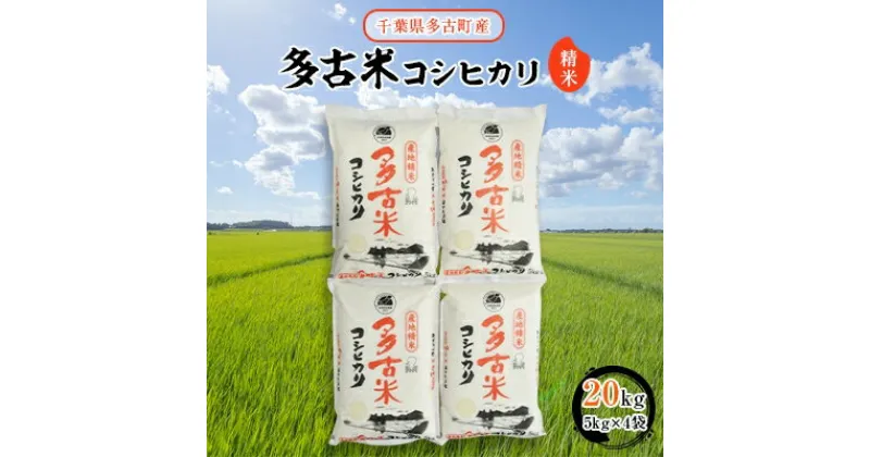 【ふるさと納税】【令和6年産】多古米コシヒカリ　精米20kg(5kg×4袋)【配送不可地域：離島・沖縄県】【1030394】