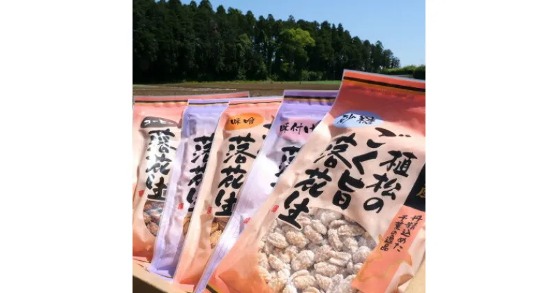 【ふるさと納税】千葉特産　高級品種[千葉半立]植松のごく旨落花生　味付き5種詰め合わせセット【配送不可地域：離島・沖縄県】【1424510】