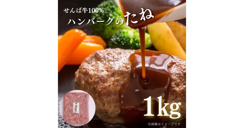 【ふるさと納税】せんば牛100%ハンバーグのたね 1kg