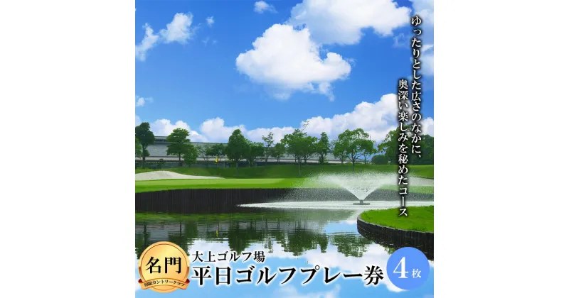 【ふるさと納税】≪名門・房総カントリークラブ≫大上ゴルフ場 平日ゴルフプレー券 4枚 F21G-027