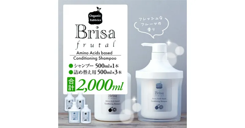 【ふるさと納税】ブリッサフルータル シャンプー ノンシリコン 500mL×1本 詰替え500mL×3本 アミノ酸 無添加 オールインワン リンス不要 リンスインシャンプー ふるさと 納税 千葉県 長生村