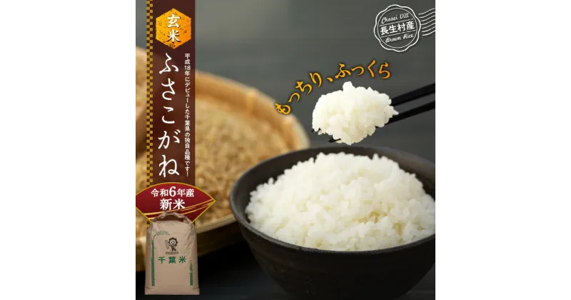 【ふるさと納税】【令和6年産新米】ふさこがね（玄米30kg〜60kg）令和6年産 玄米 石抜き 色彩選別機処理済 千葉県独自品種 長生村 新米 千葉県
