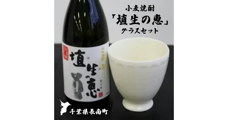 【ふるさと納税】小麦焼酎「埴生の恵」グラスセット ふるさと納税 小麦焼酎 グラス 陶芸 千葉県 長南町 CNA004