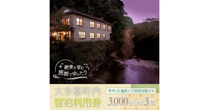 【ふるさと納税】大多喜町内宿泊利用券3000円分 3枚 宿泊券 宿泊利用券 温泉 千葉 ギフト 送料無料 W03020