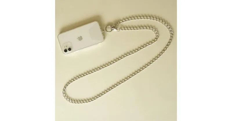 【ふるさと納税】[Cherieオリジナルスマートフォンショルダー] smartphone shoulder – maro – / silver 13000円