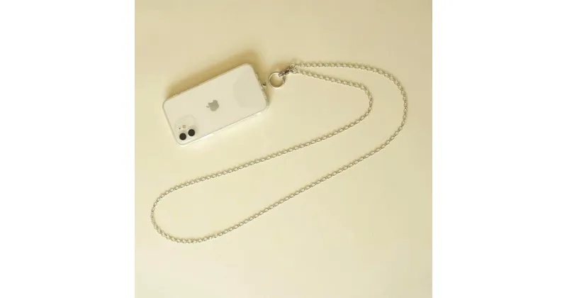 【ふるさと納税】[Cherieオリジナルスマートフォンショルダー] smartphone shoulder – perch – / silver 13000円