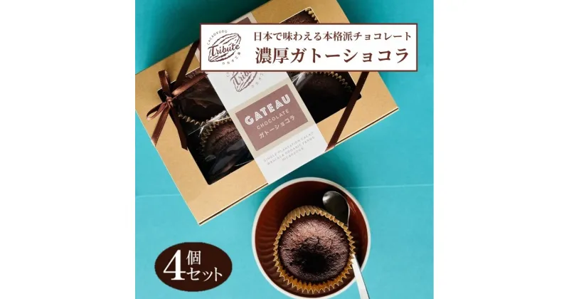 【ふるさと納税】日本で味わえる本格派　濃厚ガトーショコラ4個入り　菓子/ケーキ・ガトーショコラ