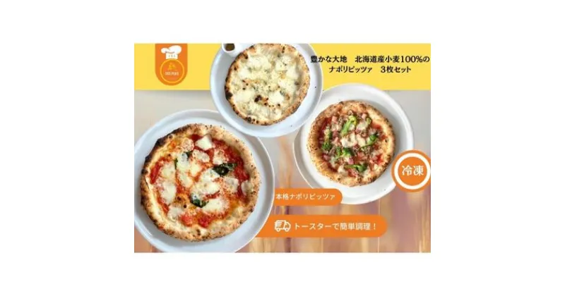 【ふるさと納税】豊かな大地 北海道産 小麦100% ナポリピッツァ 3枚セット　 加工品 惣菜 冷凍 ピザ 冷凍ピザ 洋食 軽食 おやつ ランチ マルゲリータ クアトロフォルマッジ 365ピッツァ