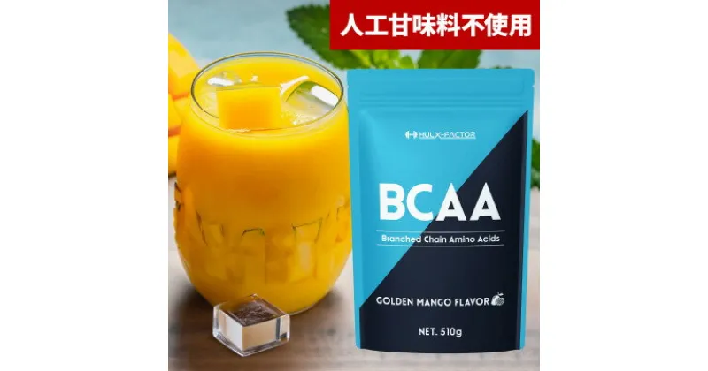 【ふるさと納税】ハルクファクター BCAA ゴールデンマンゴー風味 510g パウダー 人工甘味料不使用 サプリ【1517129】