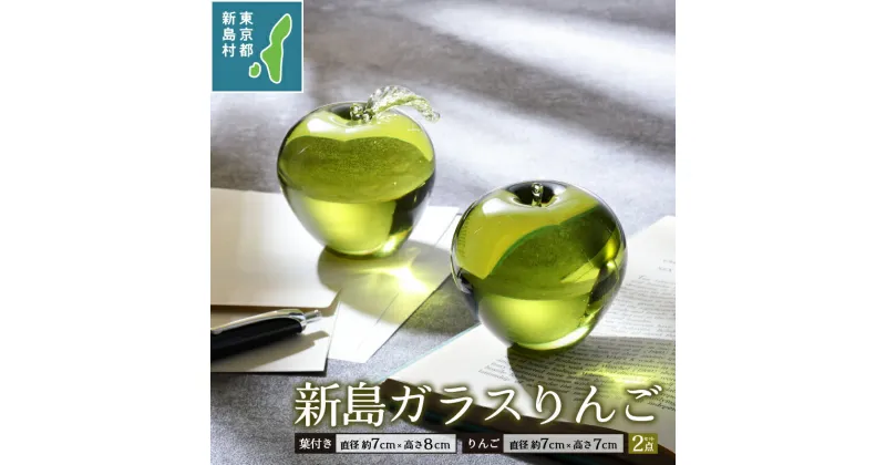 【ふるさと納税】 ガラス 器 皿 セット うつわ おしゃれ 工芸品 かわいい キッチングッズ キッチン雑貨 ガラス工芸品 東京都新島産　新島ガラス　りんごペアセット