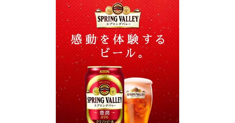 【ふるさと納税】キリンビール キリン　スプリングバレー(SPRING　VALLEY)豊潤〈496〉 350ml 2ケース（48本入）【横浜工場製】 | お酒 さけ 人気 おすすめ 送料無料 ギフト